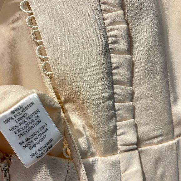 Jacindy Satin Cream Maxi Dress - Picture 7 of 11